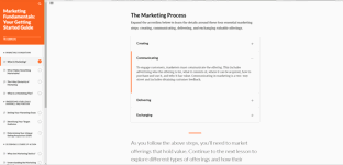 Free Marketing Course Marketing Process Screenshot