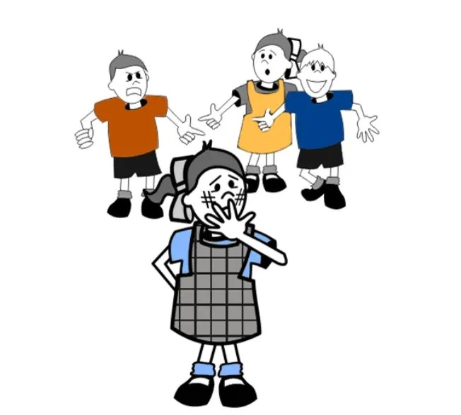 A child being bullied by other children A child being bullied by other children