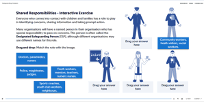 Level 1 Safeguarding Children Drag And Drop Exercise Screenshot