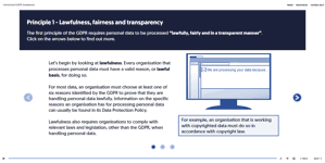 Online GDPR course screenshot