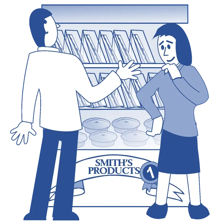 selling food at a market selling food at a market