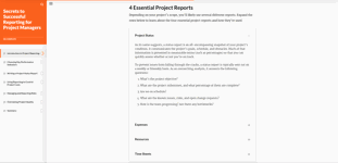 Successful Reporting for Project Managers course image