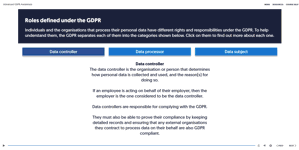 Online GDPR course screenshot